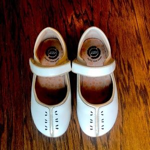 Livie and Luca girls cream and gold dress shoes